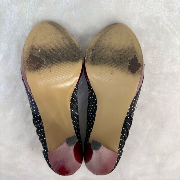 Steve Madden Black and White Polka Dot Heels size 7.5‎ - Picture 8 of 12